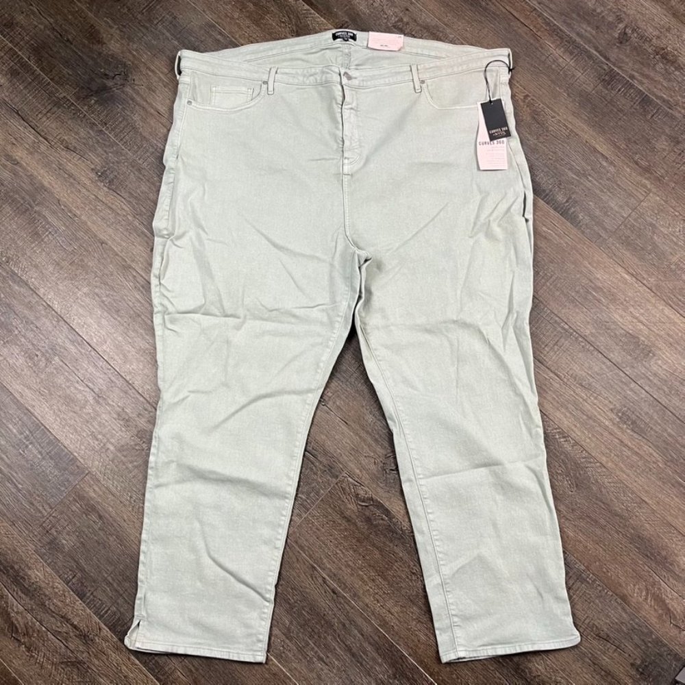 *BNWT* NYDJ Green Slim Straight Jeans Pants Denim ((size 28)) NEW